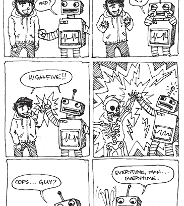 Comic - Robot Guy High Five