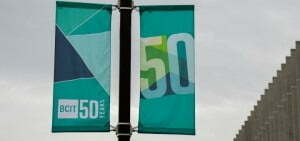 For the banners, the school wants designs representing the 5 trades