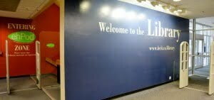 Clement says the mural in the library could last up to seven years.