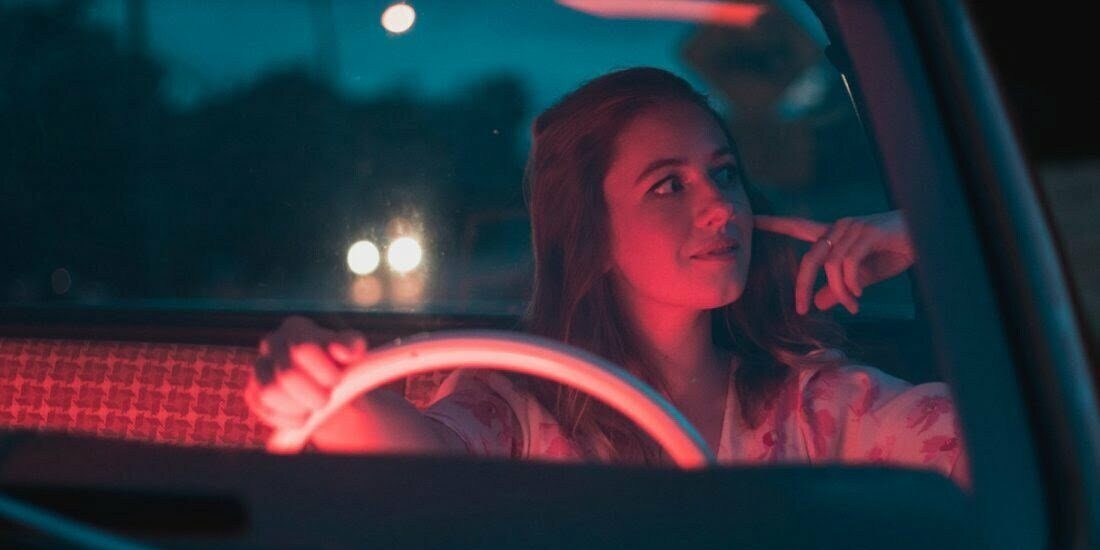 Woman in car