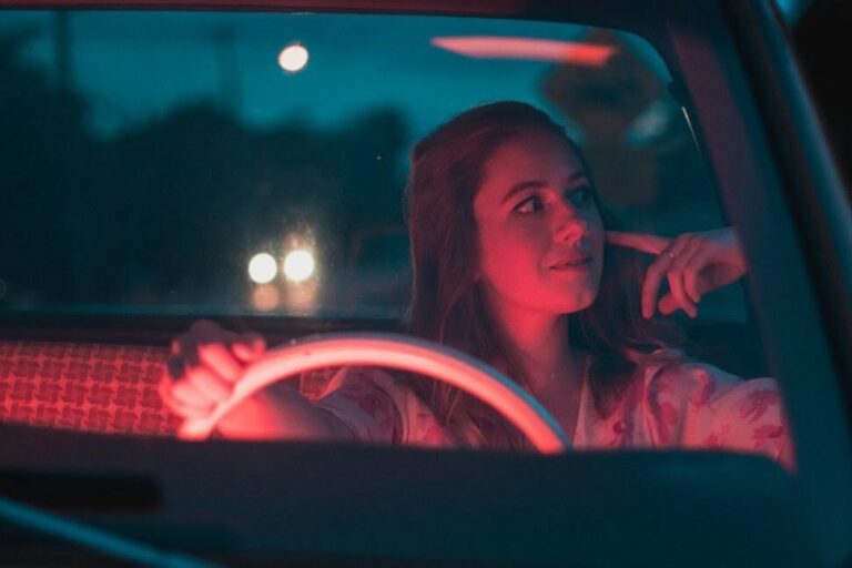 Woman in car