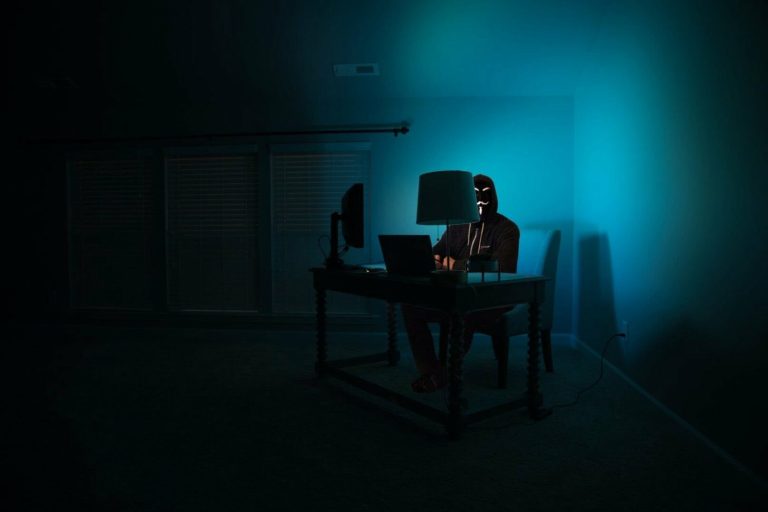 Man in dark