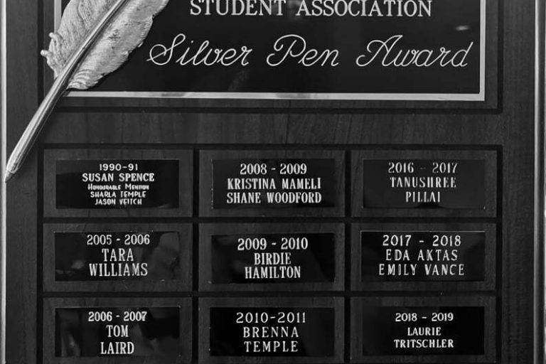 Silver Pen awards Plaque