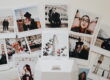 lots of polaroids of a man and woman