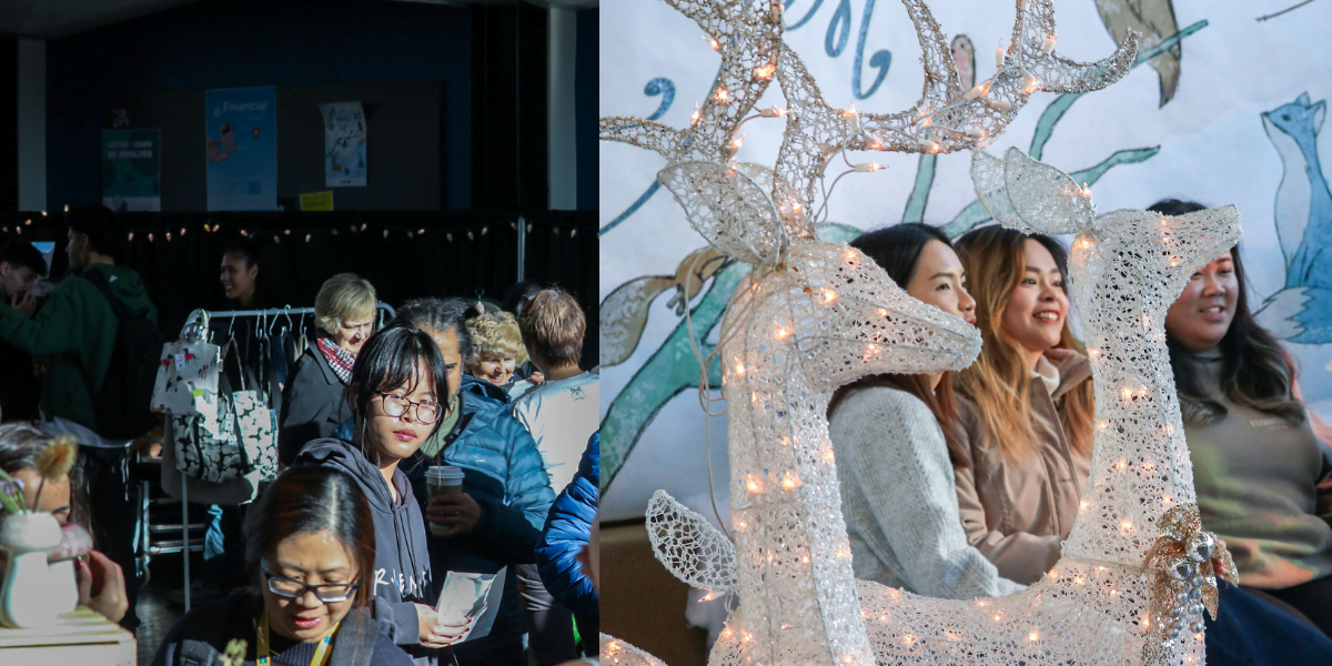 winterfest taking pictures at festival